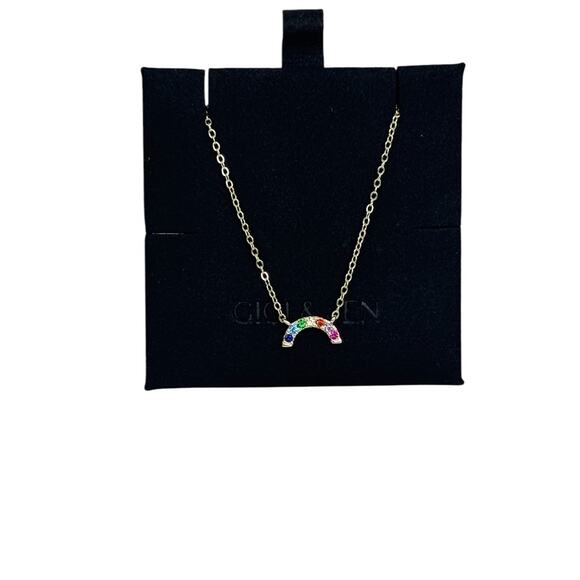 Delicate Rainbow Dainty Necklace Elegant Multi-Color Jewelry for Every Occasion - Picture 2 of 6